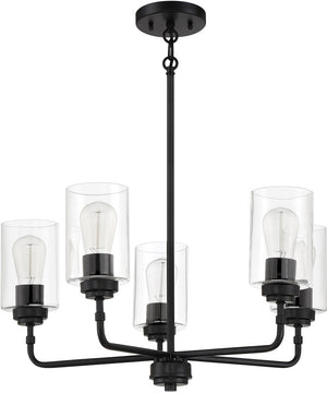 Stowe 5-Light Chandelier Flat Black