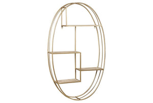 40"H Elettra Wall Shelf Natural/Gold