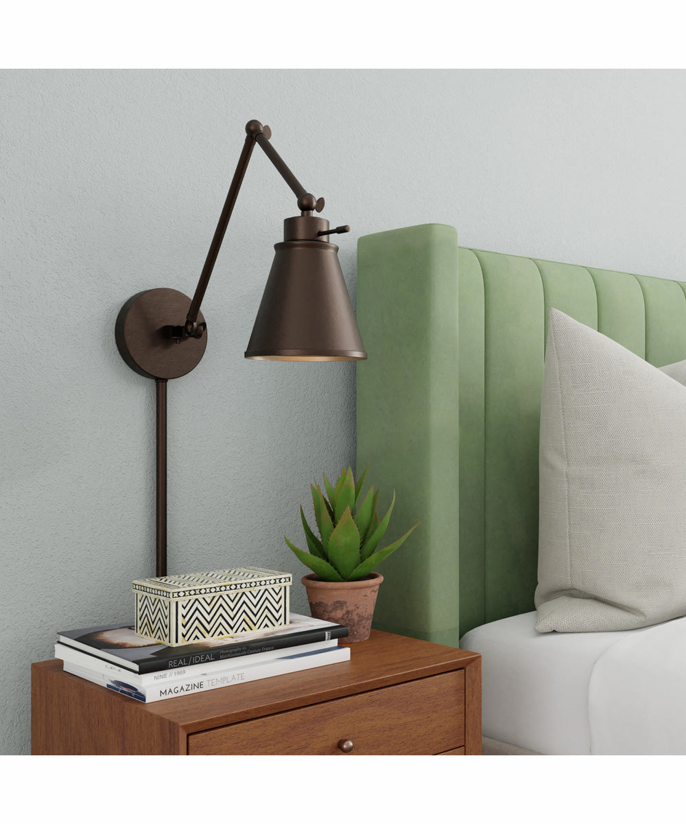 Shay 1-Light Plug In Sconce Oil Rubbed Bronze, 6"W