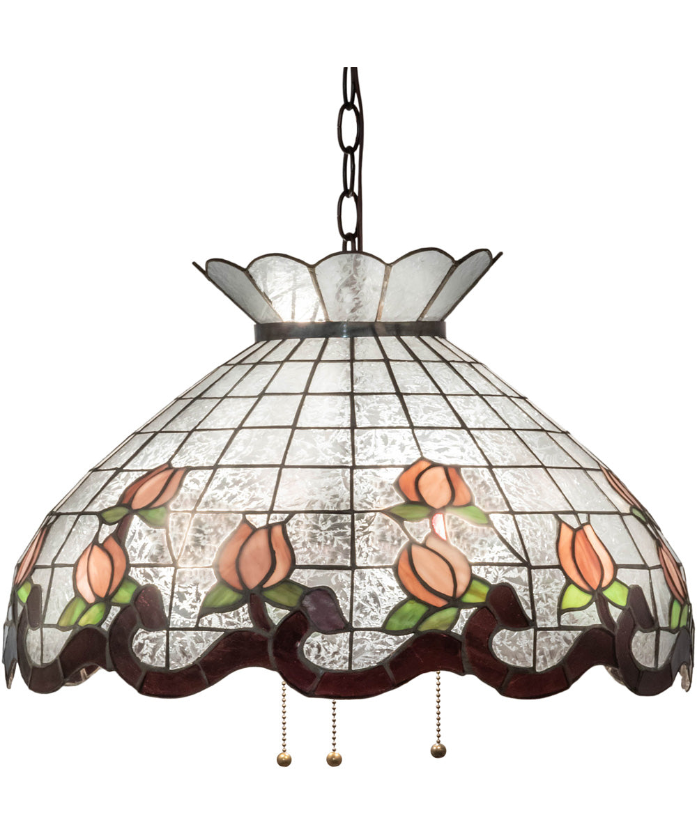 20" Wide Roseborder Pendant