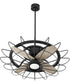 Mira 1-light LED Fandelier Ceiling Fan Noir