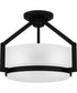 Quoizel Semi-Flush Mount Medium 2-light Semi Flush Mount Matte Black