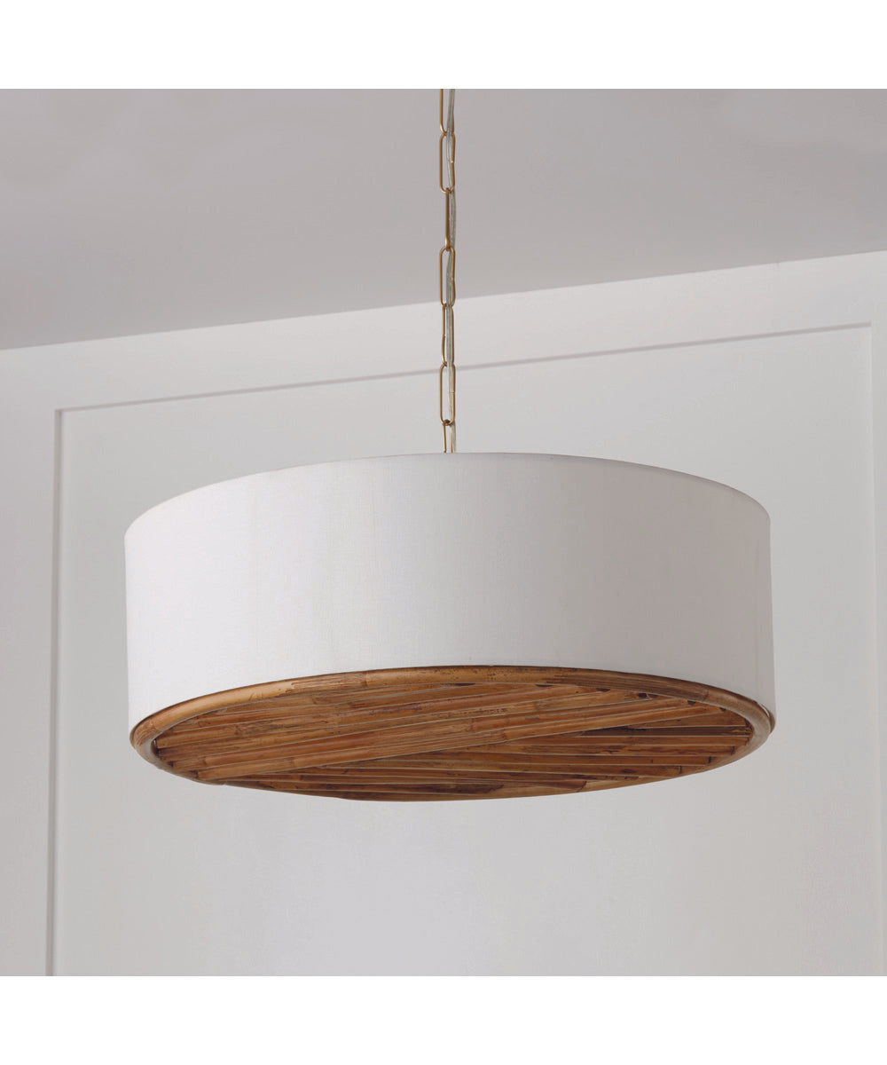 Soleil 4-Light Pendant Matte Brass