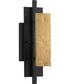 Lowery 1-Light Textured Black/Distressed Gold Wall Sconce Light Textured Black