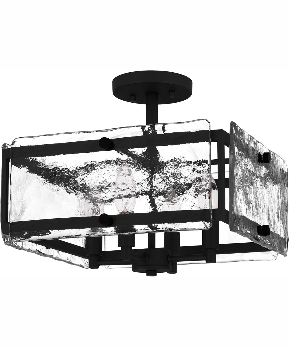 Quoizel Semi-Flush Mount Medium 4-light Semi Flush Mount Earth Black