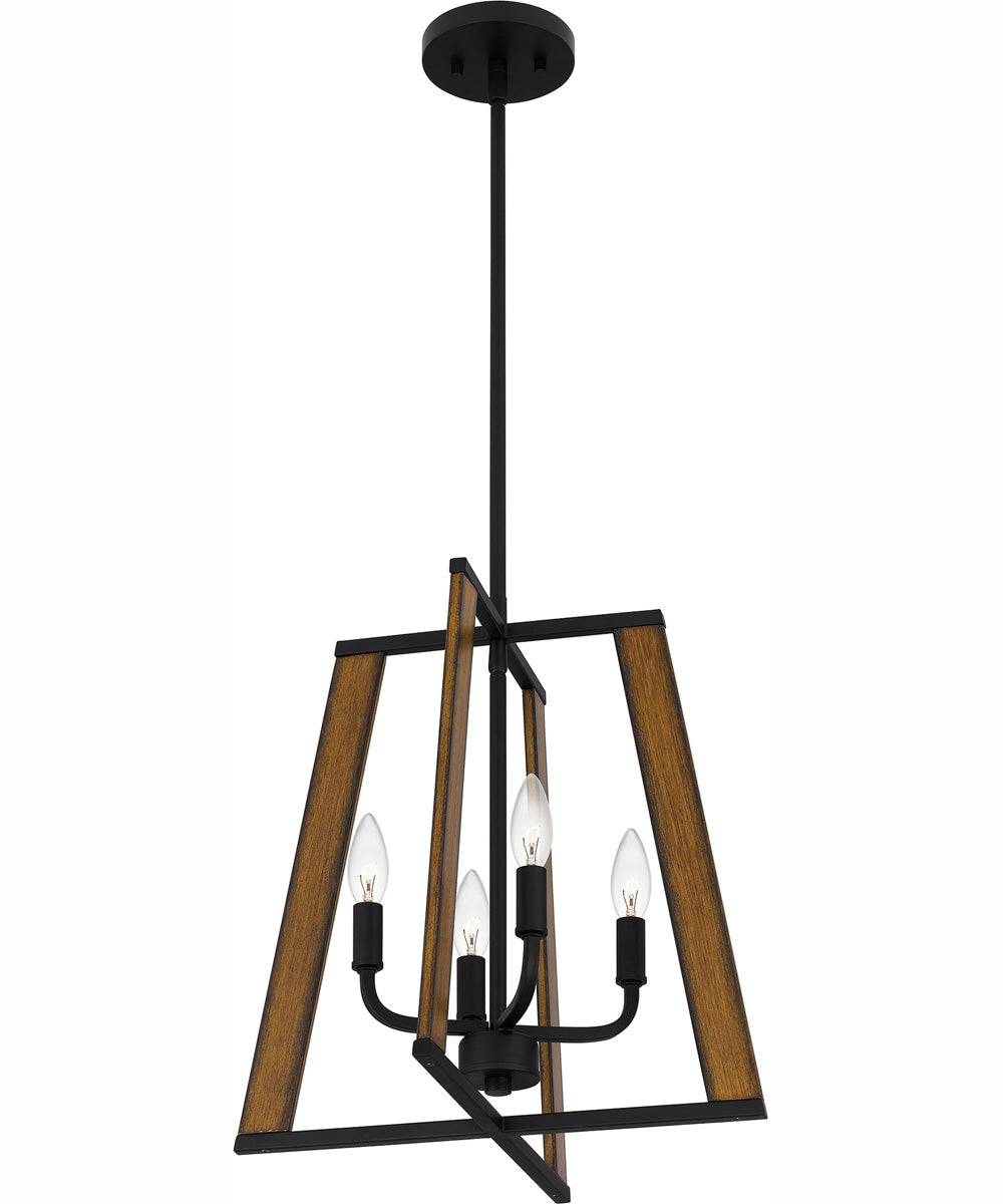 Mayline Large 4-light Pendant Matte Black