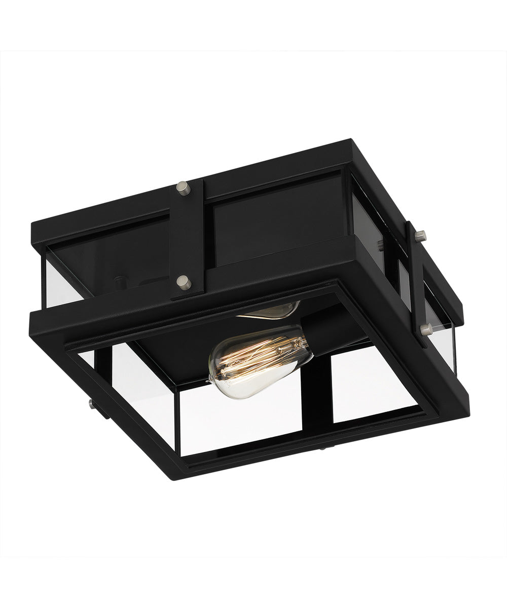 Beck 2-light Flush Mount Earth Black