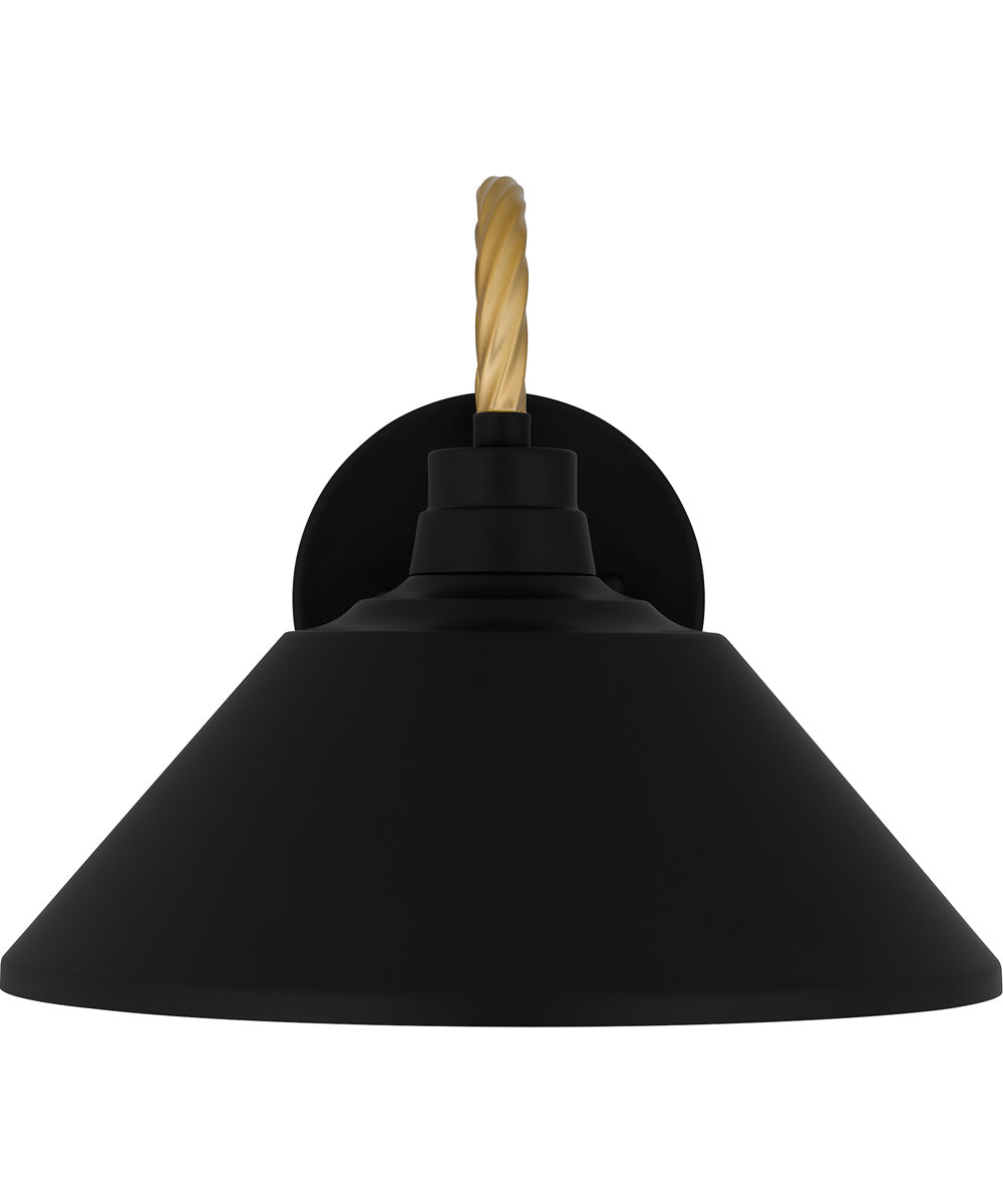Longshore Medium 1-light Outdoor Wall Light Matte Black