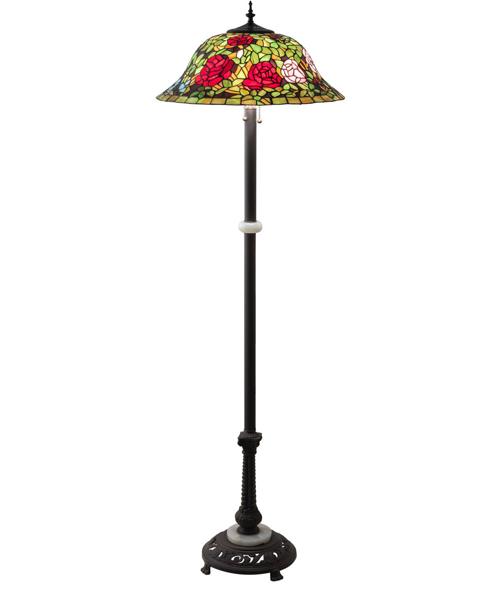 62" High Tiffany Rosebush Floor Lamp