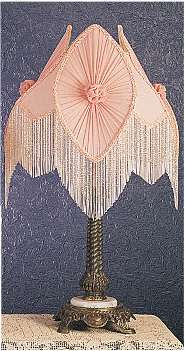 28"H Fabric & Fringe Pink Pontiff Table Lamp