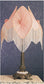 28"H Fabric & Fringe Pink Pontiff Table Lamp
