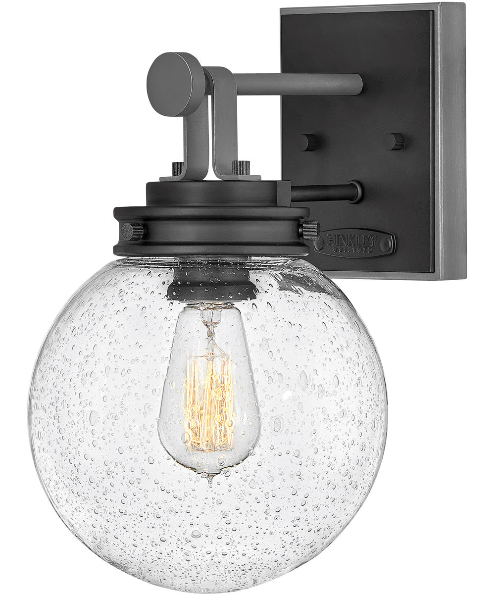 Jameson 1-Light Small Outdoor Wall Mount Lantern in Black