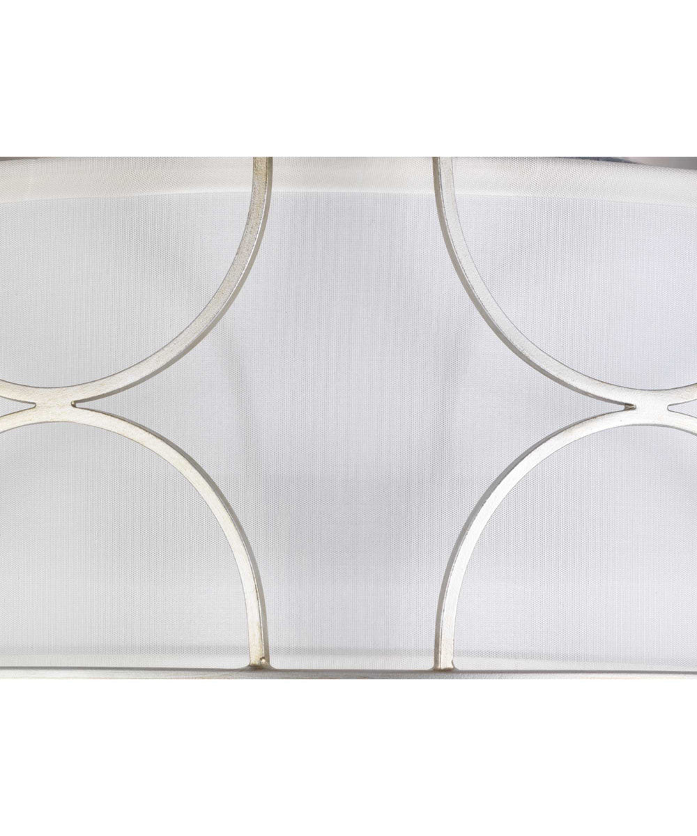 Landree 16" 3-Light Flush Mount Silver Ridge