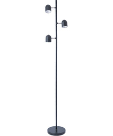Tiara 3-Light Led 3-Light Floor Lamp Black/Chrome
