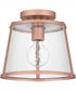 Quoizel Flush Mount Small 1-light Semi Flush Mount Matte Rose Gold