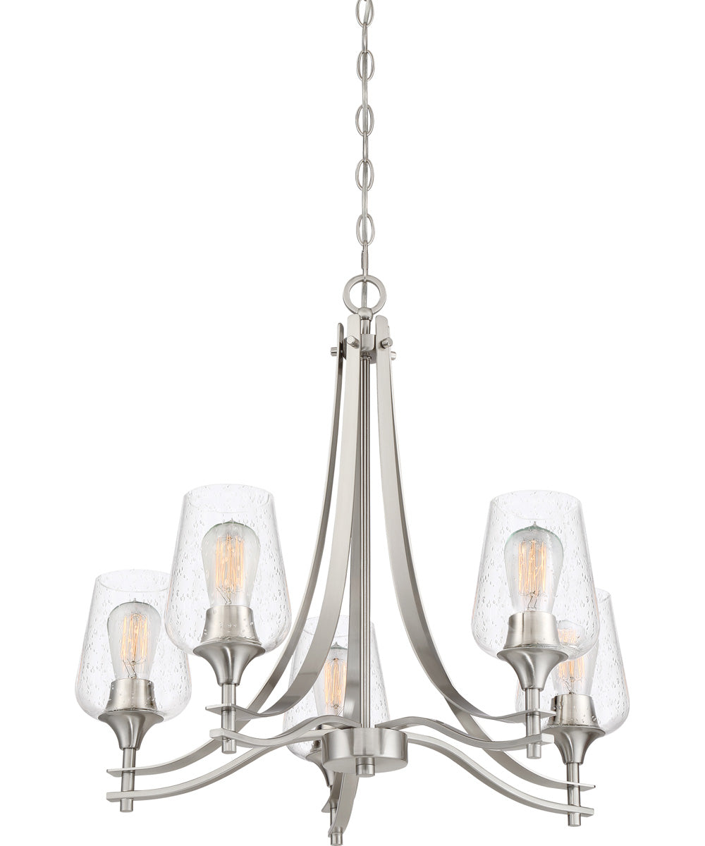 Towne 5-light Chandelier Brushed Nickel
