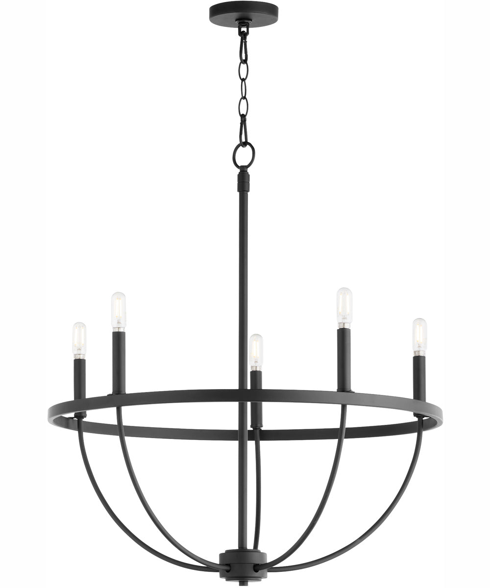 Tribute 5-light Chandelier Matte Black