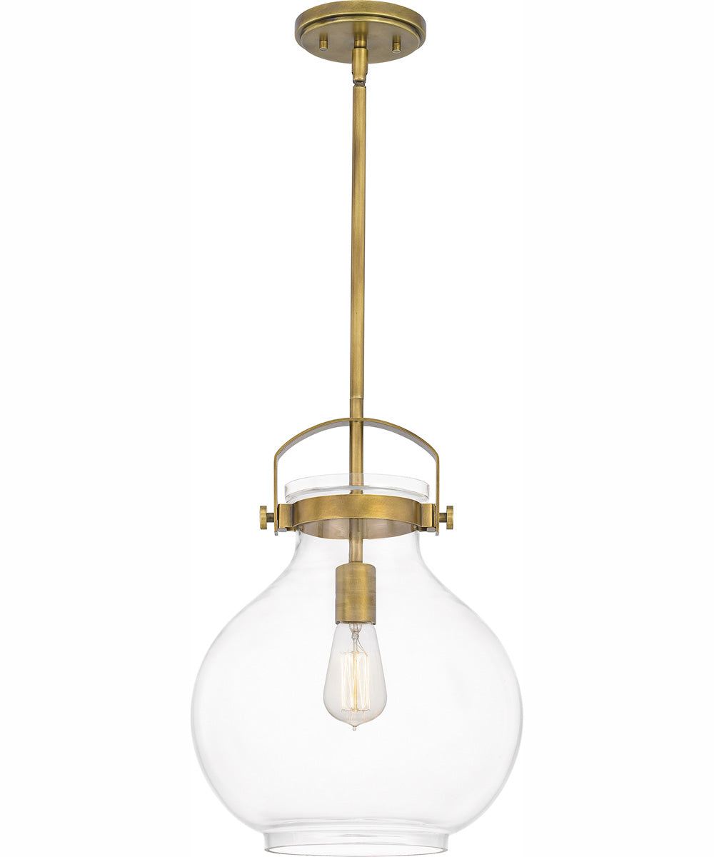 Stella Small 1-light Mini Pendant Weathered Brass