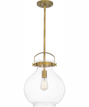 Stella Small 1-light Mini Pendant Weathered Brass