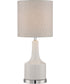 Ruana 1-Light Table Lamp White/Linen Fabric Shade
