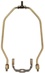 8"H Antique Brass Heavy Duty Harp Fitter For Lamp Shades
