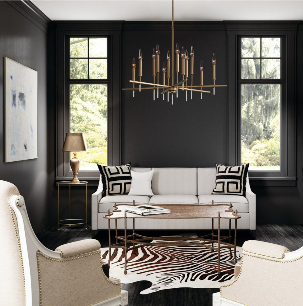 Elora 12-Light Chandelier Matte Brass