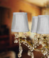 4"W x 4"H Set of 6 Gray Stretch Clip-On Candlelabra Clip-On Lamp shade