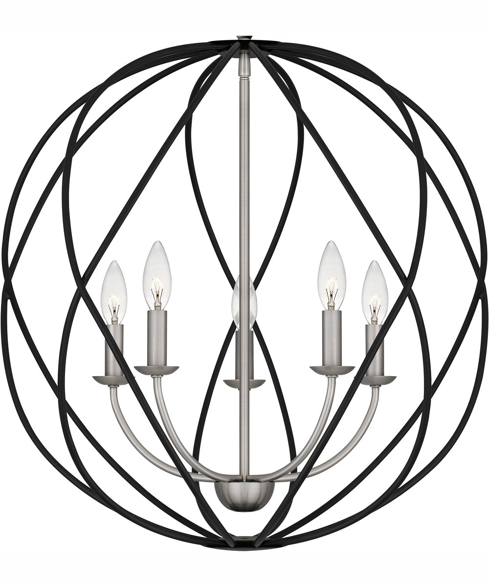 Bryn 5-light Pendant Antique Nickel