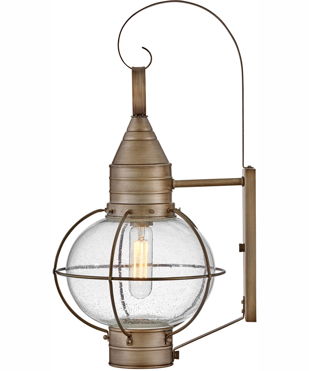 Cape Cod 1-Light Medium Wall Mount Lantern in Burnished Bronze