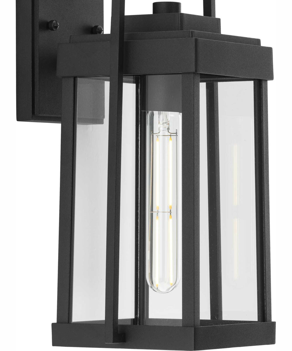 Walcott 1-Light Modern Farmhouse Outdoor Medium Wall Lantern Textured Black