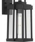 Walcott 1-Light Modern Farmhouse Outdoor Medium Wall Lantern Textured Black