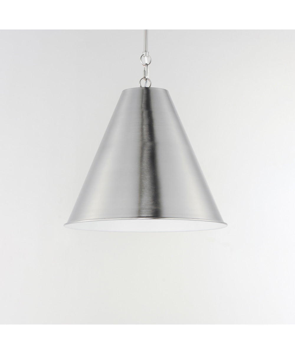 Veritas 18 inch 1-Light Pendant Satin Nickel