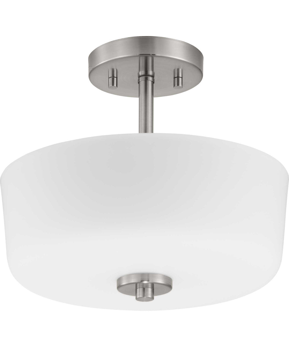 Tobin 2-Light 12-1/4" Semi-Flush Convertible Brushed Nickel