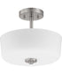 Tobin 2-Light 12-1/4" Semi-Flush Convertible Brushed Nickel