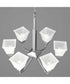 Clifton Heights 6-Light Etched Glass Craftsman Chandelier Light Brushed Nickel