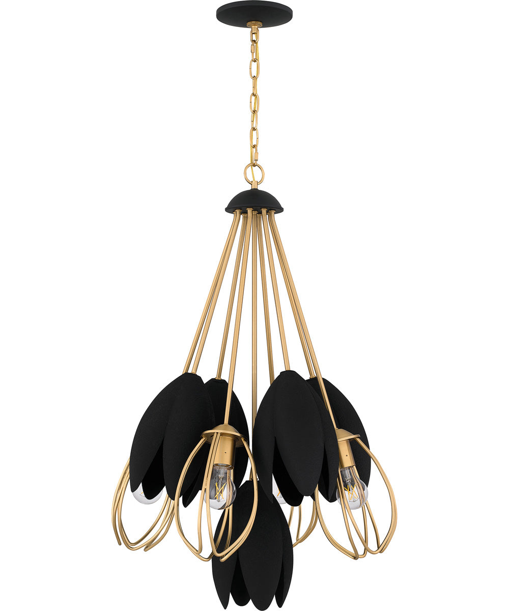 Quoizel Pendant 4-light Pendant Brushed Weathered Brass