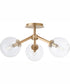 Rovi 3-light Ceiling Flush Mount Aged Brass