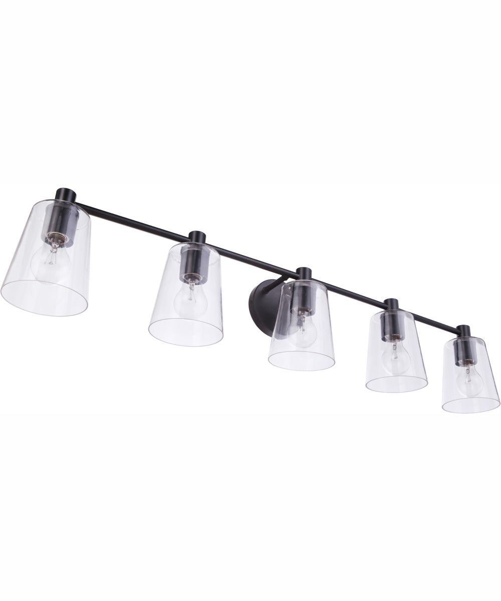 Emilio 5-Light Vanity Flat Black