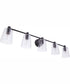 Emilio 5-Light Vanity Flat Black