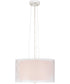 Parmida 2-Light Pendant Lamp White/Double-Layer White Fabric