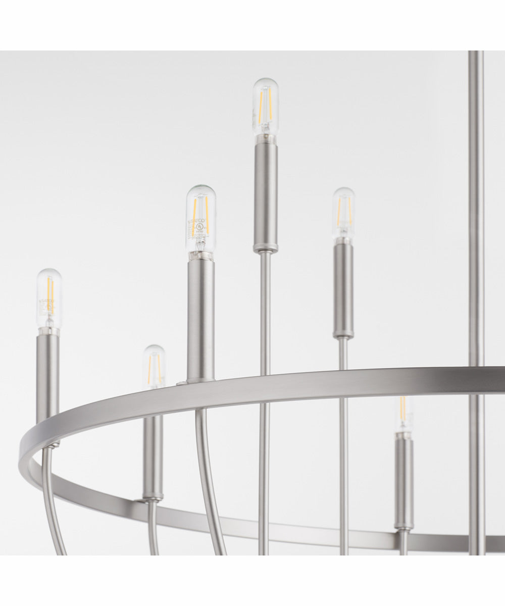 Tribute 12-light Chandelier Satin Nickel