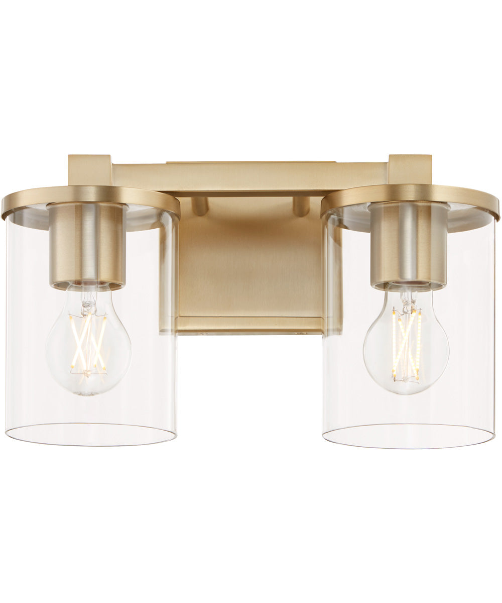 Bolton 2-light Bath Vanity Light Aged Brass