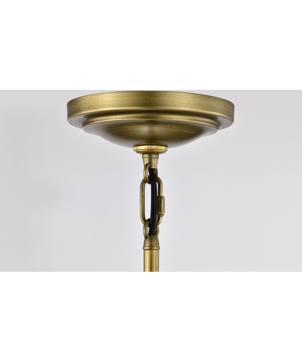 Valdora 1-Light Pendant Natural Brass