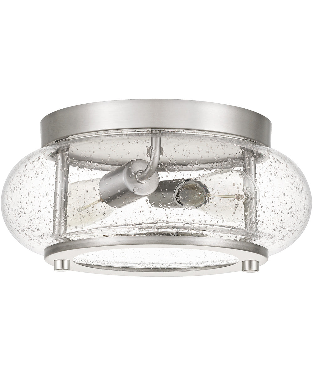 Trilogy 2-light Flush Mount Brushed Nickel