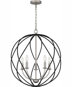 Bryn 5-light Pendant Antique Nickel