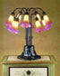 22"H Pond Lily  10-Light Tiffany Table Lamp