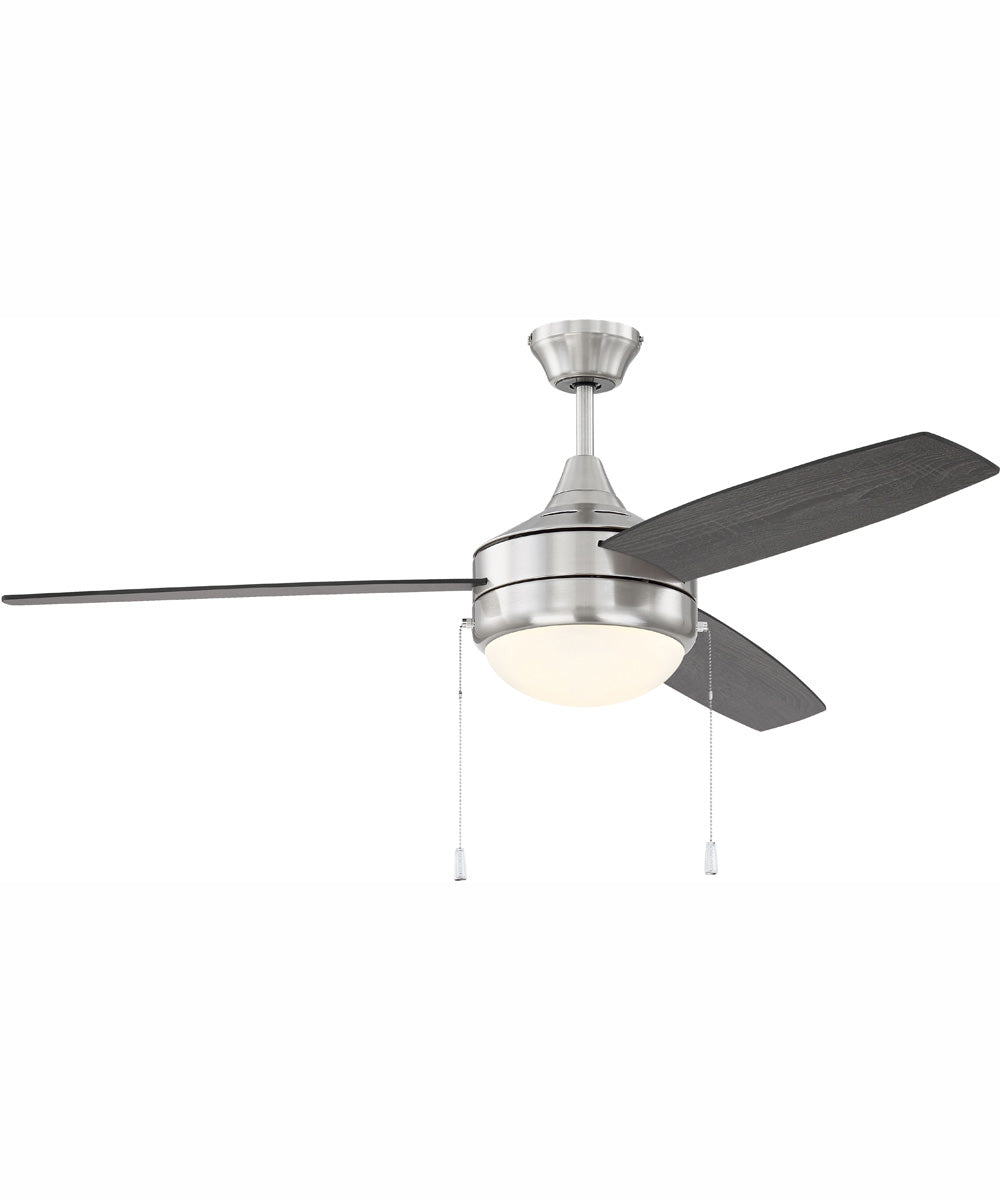 52" Phaze Energy Star 3 Blade 2-Light Ceiling Fan Brushed Polished Nickel