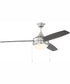 52" Phaze Energy Star 3 Blade 2-Light Ceiling Fan Brushed Polished Nickel