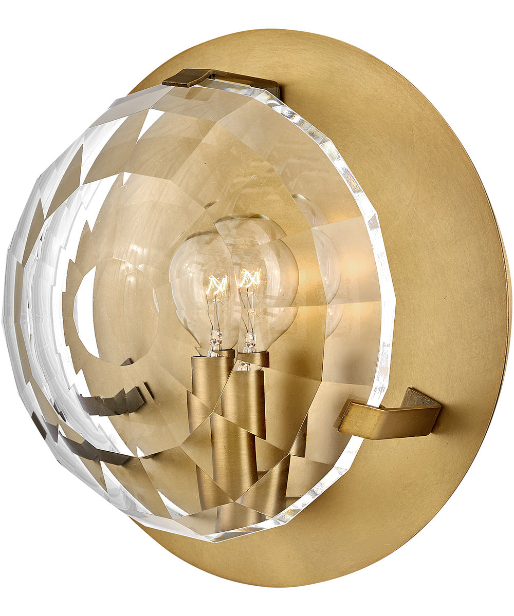 Leo 1-Light Single Light Sconce in Heritage Brass