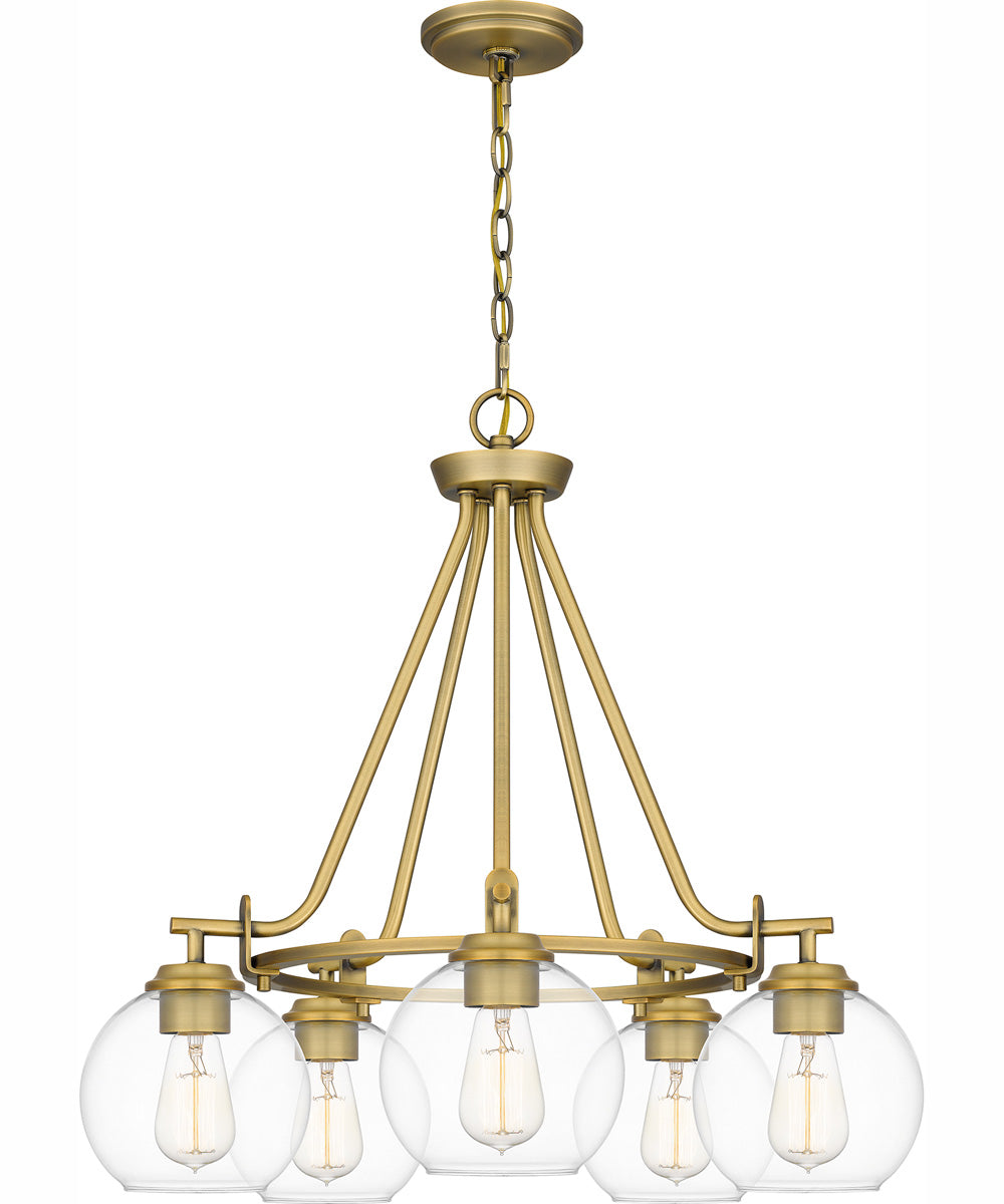 Celadon 5-light Chandelier Aged Brass